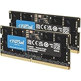 Crucial RAM 32GB Kit (2x16GB) DDR5 5600MHz (or 5200MHz or 4800MHz) Laptop Memory CT2K16G56C46S5,label information may vary