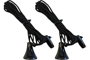 EVOGES Replacement Pull Cord for Ceiling Light Switches 1.5m Durable Nylon String with Easy-Grip Handle, for Bathroom, Shower, Bedroom Fan Switches, Lampshades Universal Fit Spare String (Black)