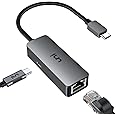 uni USB C to Ethernet Adapter with 100W Charging Port - 1Gbps Ethernet to USB C - Gigabit RJ45 LAN Network Adapter for Laptop, MacBook Pro/Air, Dell XPS