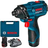 Bosch Professional GDR 120-LI Ak&uuml;l&uuml; Darbeli Somun Sıkma (12 Volt, 2 x 2,0 Ah Ak&uuml;, Şarj Cihazı, Plastik &Ccedil;anta, 100 Nm maks. to