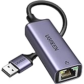 UGREEN USB LAN Adapter 1000 Mbps USB Ethernet Adapter USB auf RJ45 USB Netzwerkadapter Aluminium kompatibel mit Switch,Mi Box