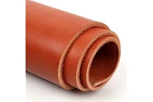 CONVOW 4 mm Dickes hartes Rindsleder, pflanzlich gegerbtes echtes Leder, Kunsthandwerk, Messerscheide, Ledergürtel, Tischkissen, Stuhllehne, Rohleder