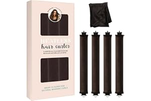 ZYLUNIY Bigodino Lungo per Boccoli 5 Pezzi,Bigodini Morbidi per Dormire Gomma Heatless Hair Curler DIY Arricciacapelli Senza Calore Flessibili Bigodino Fascia Capelli per Capelli Bigodini Heatless (Marrone)