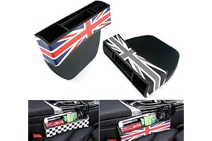 HEINMO Auto Armlehne Sitz Lückenfüller Organizer Sitzspalte Aufbewahrungsbox Für Cooper S JCW Clubman Countryman Paceman R55 R56 R60 F54 F55 F56 F60 (ABS+Gray Rice)