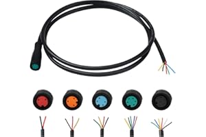 baluoqi Verlängerungskabel 2 Pin,3 Pin,4 Pin,5 Pin,6 Pin Wasserdichte Steckdose mit einzigartigem Anschluss,Bike Light/Throttle/Elektrische Bremse/Monitor etc. E,Bike Line (Innenloch 5 Pin)