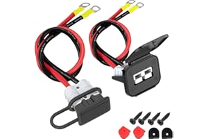 VISSQH 2 Piezas Conector de Batería 50A,Batería de Conexión/Desconexión Rápida Conectores de Alimentación 50A 600V Con Cable Junta Tórica 8AWG para coche, caravana, barco, sistemas solares