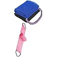 Amzboen 3 Pieces African Bathing Sponges African Back Scrubbers African Net Smoother Long Net Shower Sponges Exfoliating Loofahs with Ropes for Women Men Body Washing Accessories(Pink, Black, Blue)