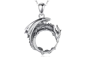 CELESTIA Dam drake hänge halsband 925 sterling silver, mönster smycken, gotiska gåvor för flickor, kedja valfritt, Sterlingsi