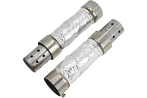 YHMTIVTU 5,3 cm leiser Schalldämpfer für Auspuffrohr, universelle Passform für Motorräder, 1 Paar