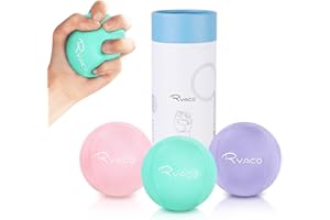 Ryaco Pallina Antistress Mano Terapia Palline Palla per Riabilitazione Fisioterapia Esercizi Terapeutiche Spremere Palle Dito Grip Uovo Gel, Confezione da 3