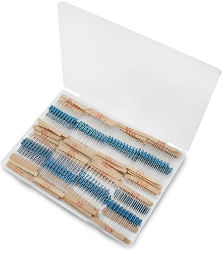 600 Widerstände Sortiment Kit – 1/4W Kohleschicht, 1 Ω – 10 KΩ – Für DIY Elektronik & Prototyping