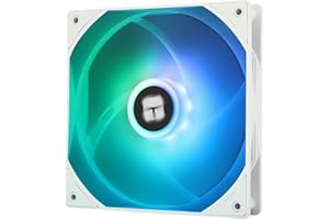 Thermalright TL-C14CW-S - Ventilatore silenzioso da 14 cm, ventilatore bianco per computer, dissipatore CPU con alta velocità di 1500 giri/min, connettore PWM a 4 poli