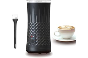 Mousseur à Lait Électrique, Viafexna 4 en 1 Mousseur Lait, Moussage de Lait Chaud Et Froid, Arrêt Automatique, 4 Modes Mousseur de lait, Revêtement Antiadhésif, Facile a Nettoyer