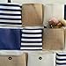 Highdas New Style Cotton Fabric Larger 13 Pockets Wall Door Closet Hanging Storage Bag Organizer Retro Navy Stripe-Blue