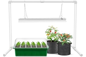 ‎WOLEZEK wolezek Pflanzenlampe LED Vollspektrum, 144 LED 60cm T5 Grow Light mit Ständer, Weiße Wachstumslampe für Pflanzen, Samen-Starter Pflanzenlicht für Zimmerpflanzen Set, Höhenverstellbar