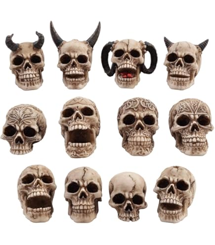 Teschio Halloween Oggetti Mini 20 Mini Teschi Di Halloween In Resina - 1.8cm, Decorazioni Tavolo Teschio In Plastica Halloween Decorazioni Tavola