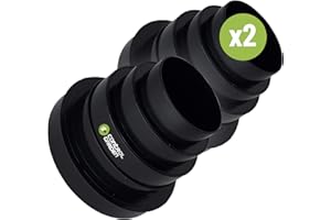 + CONTROL GARDEN CONTROL GARDEN Pack x 2 Riduttore Estrattore Universale per Sistemi Ventilazione Nero - Attacco Connettore per Condotti Ventilazione Aria - Diametro Ø 80 100 110 125 150 mm - Riduttore Tubo