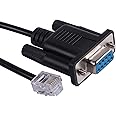 Suamdoen DB9 Serial RS232 to RJ12 RJ11 Adapter Cable for APC PDU 940-0144A Black