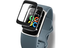 wsky 2 Stück Schutzfolie für Panzerglas für Fitbit Charge 5, HD Klar Displayschutzfolie für Fitbit Charge 5, Weich TPU Panzerglasfolie für Fitbit Charge 5 Schutzglas Panzerfolie