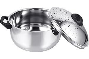 Cabilock Casserole à pâtes en Acier Inoxydable - pour Cuire des pâtes, des œufs, des pâtes, des soupes et des pâtes