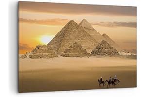 ARTTOR Lienzos decorativos 100x70cm Cuadro Sobre Lienzo Moderno Pirámide egipto desierto Grande Dormitorio Cocina Cuadros Pared Imágenes Cuadros Decoracion Salon Wall Art Prints Decor Canvas AA100x70-2196
