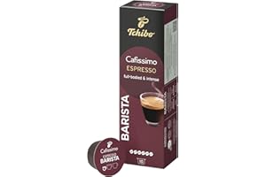 Kapsułki Tchibo Cafissimo Barista Espresso 10 sztuk, Arabica, Średni stopień palenia, Niska zawartość kofeiny