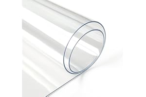 Deep Dream 1.5mm Clear Desk Cover Protector, 24×44 Inch Clear Desk Cover, Rectangular Vinyl Desk Pad, PVC Plastic Table Cover for Office, Dresser, Night Stand, Computer & Writing Desk Tabletop