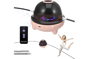 HUUPPHIP Music Jump Rope Machine, Wireless Skipping Rope with Counter, Smart Skipping Rope with Remote Control,10 Speed Level /LED Screen/ Colorful Lights/ Bluetooth Music for Kids, Boys Girls Gym Equipment