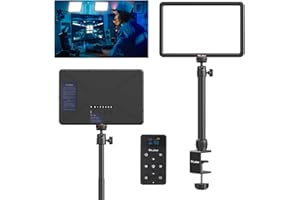 ULANZI K20 Key Light LED Videoleuchte mit Fernbedienung, Professionelles Studio LED Panel mit 600 Lumen und 10W, 11" Video Licht Dimmbare 2500K-9000K, für YouTube/Live Streaming