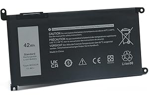 SHUO.Z.B WDX0R Laptop Battery for Dell Inspiron 13 14 15 5000 7000 Series,Latitude 3000 Series 3180 3190 3300 3379,Vostro Series 3480 3481 3583 5468 P69G P58F-11.4V/42Wh
