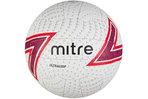 Mitre Ultragrip Netball, All Conditions Ball, Popular Style, Durable Design, White, Ball