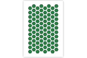 QBIX Stencil con motivo esagonale, per pittura su legno, tela, carta, tessuto, pavimento, parete e piastrelle, stencil riutilizzabili per fai da te (A3 (29,7 x 42 cm)