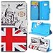 Produktbild SMART LEGEND Lederhülle für Microsoft Lumia 550 / Nokia N550 Ledertasche Hülle Paris Muster Design Schutzhülle Premium PU Schutz Leder Flip Case Wallet Protective Cover Innere Weiche Silikon Bookcase Backcover Handy Tasche Schale mit Kartenfächer Magnetverschluß Standfunktion Etui