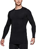 Men's Cool Dry Fit Long Sleeve Compression Shirts, Athletic Workout Shirt, Sports Base Layer T-Shirt