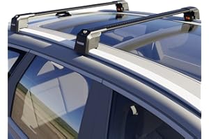 Thunder Carrier Roof Rack For XC60 2018 Onwards Aluminium Roof Rack Cross Bars Lockable - Fit flush Side Rails Roof Rails, Cross Bar, Rail Carrier (Black)