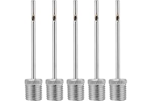 O5O2 Aiguille de gonflage pour Pompe à Ballons en Acier Inoxydable Embout pour Pompe à Ballons, en métal avec Trous latéraux Lot de 5