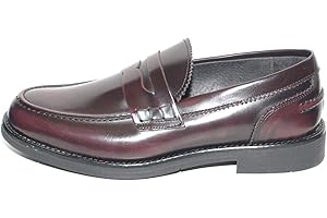 MALU SHOES Scarpe Uomo Mocassini Inglese College Vera Pelle Blu con bendina Made in Italy Fondo Classico Sportivo Genuine Leather