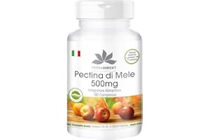 HERBA DIREKT Pectina di mela in polvere compressa - Con calcio - 180 compresse | HERBADIREKT by Warnke Vitalstoffe - Qualità da farmacia tedesca