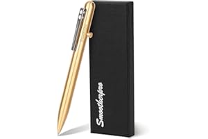 SMOOTHERPRO Bolígrafo de Latón Macizo Compatible con Recambios Parker para EDC Firma Oficina Escuelal Negocio Color Natural (SP02NA)