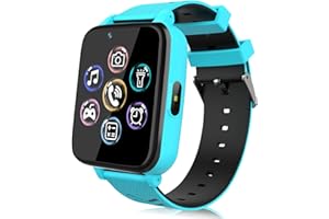 IGREEMAN Smartwatch per Bambini, Orologio Telefono per Ragazzo e Ragazza Touchscreen con Fotocamera, Lettore Musicale, Giochi, Torcia, Sveglia, Orologio Intelligente per Bambino 4-12 Anni Regalo (Blu)