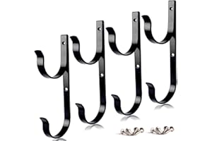 MENG ZHI AO Lot de 4 crochets en aluminium pour poteaux de piscine résistants avec vis, crochets parfaits pour la piscine, les bâtons télescopiques, les écumeurs, les équipements de jardin, etc.