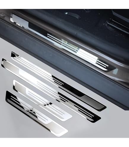 Protecteurs Seuil Porte Renault Arkana - Inox 4 Pièces, Anti-rayures | Installation Facile Adhésif 3M