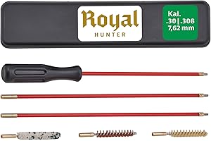 ‎ROYAL HUNTER Royal Hunter® - Gun Cleaning Kit for Calibre I 4.5 mm .17 .177 I 5.56 mm .22 .223 I 7.62 mm .30 .308 I 9 mm .38 .357 .380 I for Gun Care & Barrel Cleaning