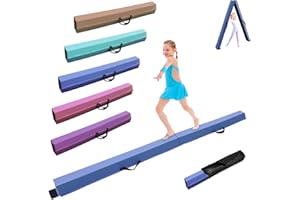 SportBob schwebebalken Kinder Schwebebalken klappbar Balken Gymnastik 240/270/300cm PU Leder schwebebalken für zuhause balancierbalken Balance Beam Training Beam für Kinder, Fitness/Training/Turnen
