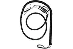 Mayting Faux Leather Bull Whip, Cat Woman Costume Whip Western Cowboy Whip, Performance Halloween Cosplay for Indiana, Lion Tamer Whip Costume Accessory