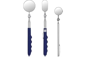 PSYQTSUARY 3 Stück Teleskop Inspektionsspiegel Set, Auto Inspektionsspiegel Mit Teleskopgriff 360 Drehbar Pick up Tool Set Teleskop Spiegel Werkzeug Spiegel, Ausziehbar Inspection Mirror Teleskopspiegel