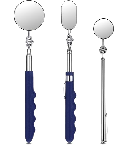 Miroir Télescopique Avec LED ChiliTec - Outil D'Inspection Extensible 28-88cm Avec Poignée Souple
