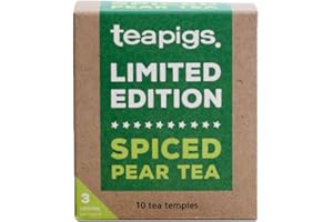 TEAPIGS Tea Pigs Limited Edition Spiced Pear Tea Made with Whole Leaves 1 Pack of 10
