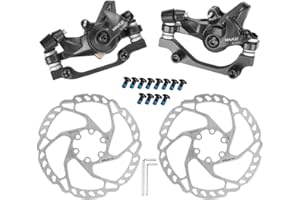 CYSKY MTB Freni a Disco Meccanici Freni Anteriori Posteriori Pinza 160 mm Kit Freno a rotore Set Freno a Disco Meccanico per Mountain Bike Bicicletta da Corsa
