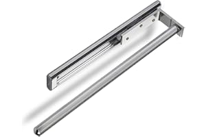 SOTECH Porte-serviettes en aluminium TED à 1 bras chromé poli (325-487 mm, télescopique) Coulisse télescopique pour serviettes adaptée à la salle de bains ou à la cuisine